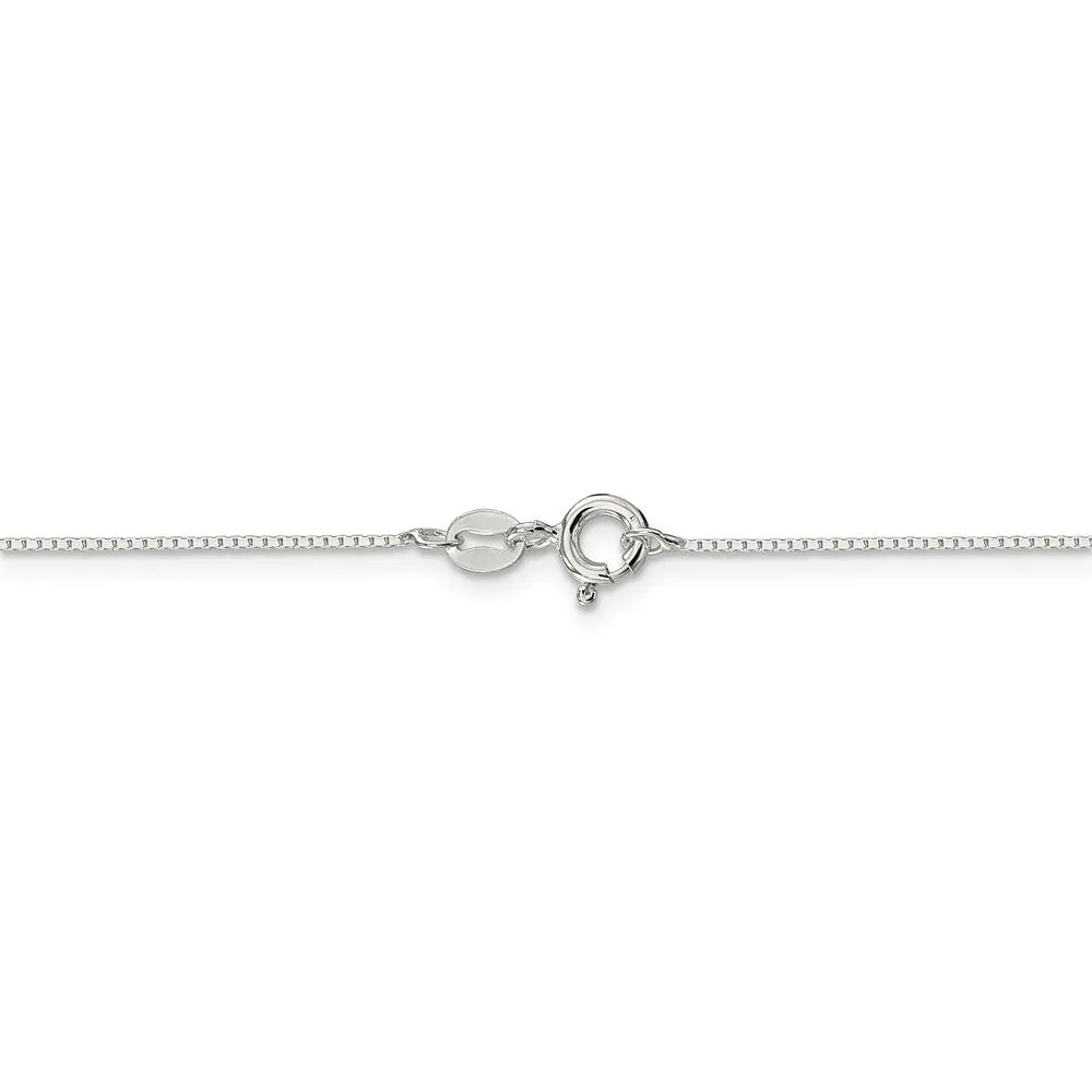 0.6mm, Sterling Silver Diamond Cut Mirror Box Chain Necklace
