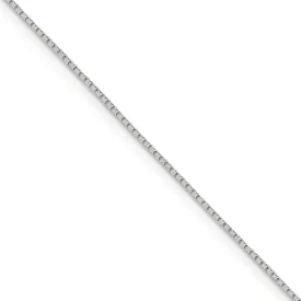 0.7mm Sterling Silver Solid Diamond Cut Mirror Box Chain Necklace