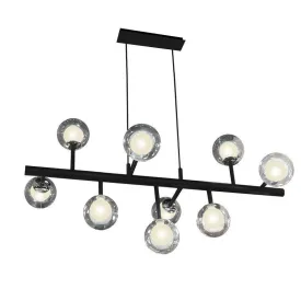 Altais 9Lt Dimmable/Non-Dimmable LED Hanging Light - Black & Chrome Finish