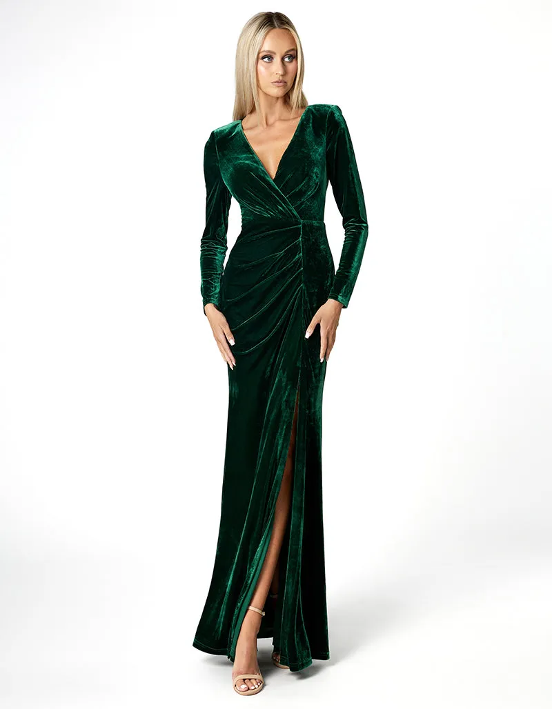 ANGELICA LONG SLEEVE GOWN B66D15L