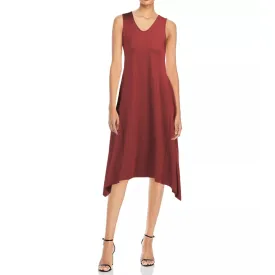 ANNE KLEIN Solid Serenity Sharkbite Hem Tank Midi Dress