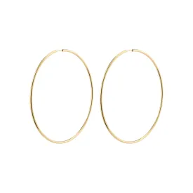 APRIL recycled maxi hoop earrings gold-plated