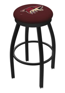 Arizona Coyotes HBS Black Swivel Bar Stool with Cushion