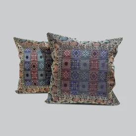 Art Silk Cushion Cover 16 x 16 in - Set of 2 (Assorted Colour & Design)