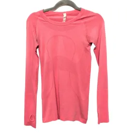 Athletic Top Long Sleeve Crewneck By Lululemon In Pink, Size: 4