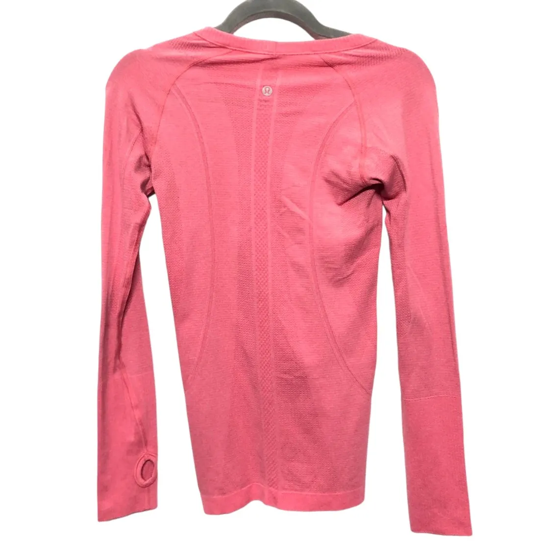 Athletic Top Long Sleeve Crewneck By Lululemon In Pink, Size: 4