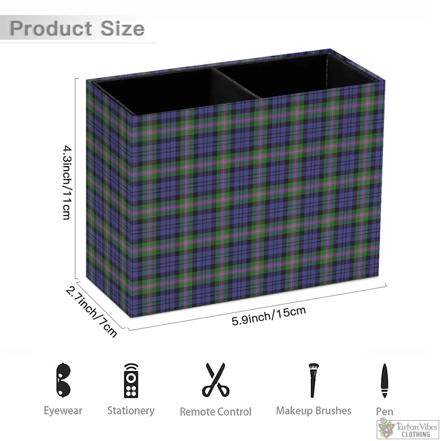 Baird Modern Tartan Pen Holder