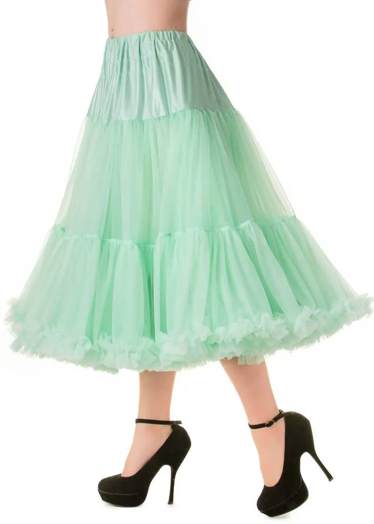 Banned 50's Petticoat Long Mint Color