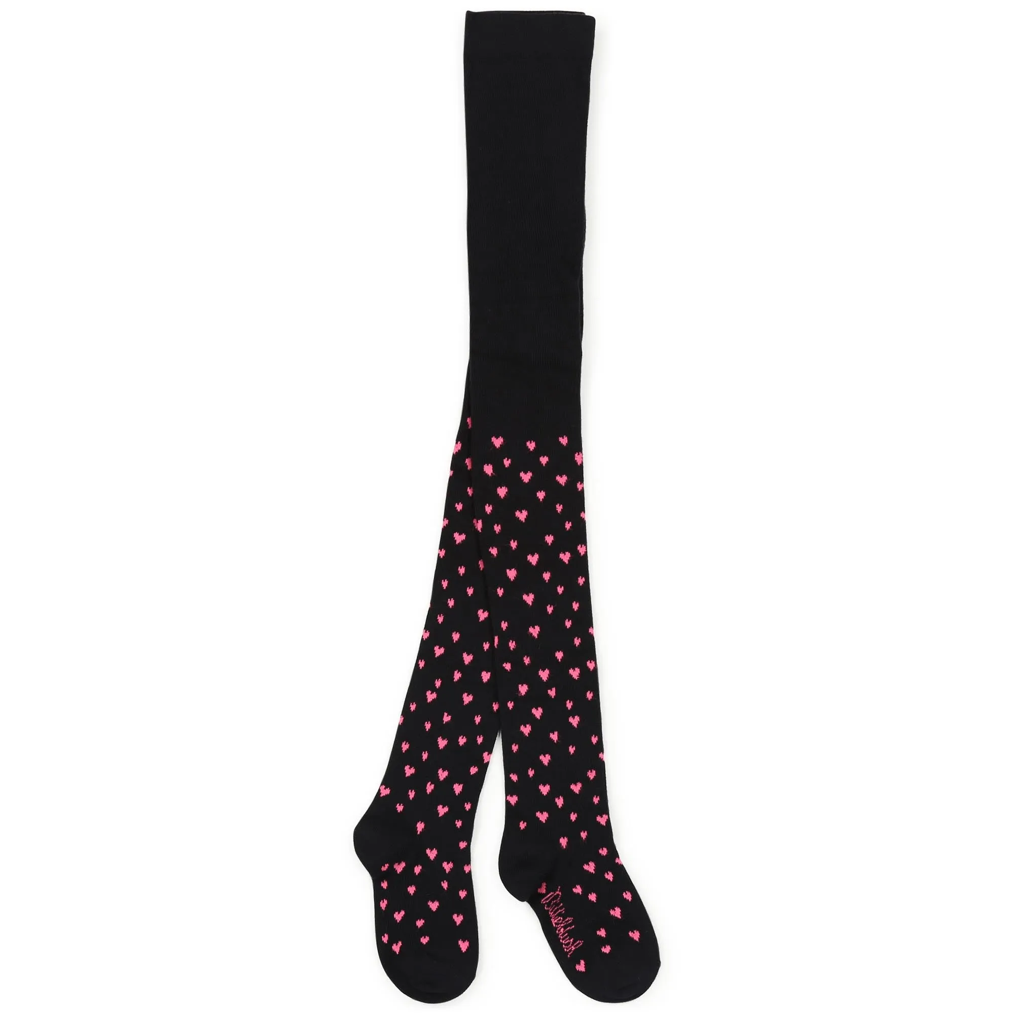 Billieblush Girls Navy And Pink Heart Print Tights