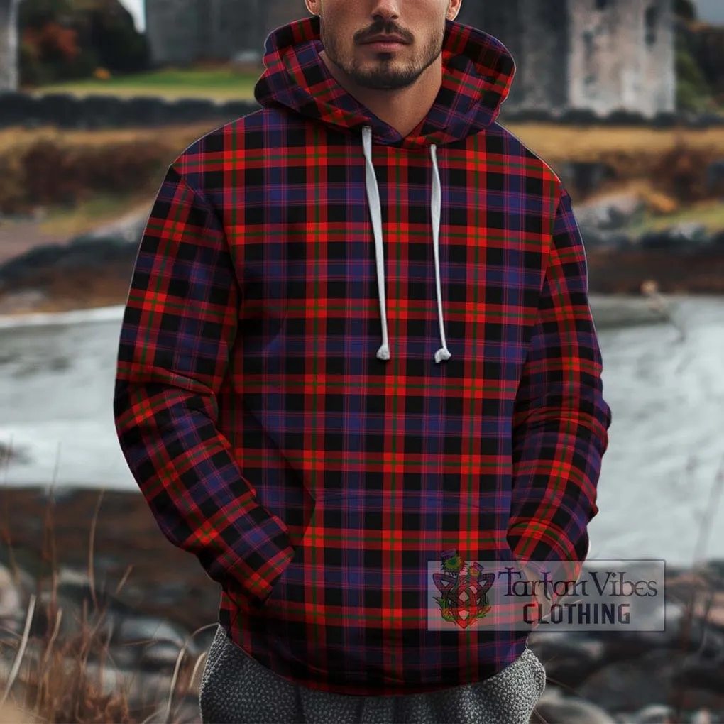 Broun Modern Tartan Cotton Hoodie