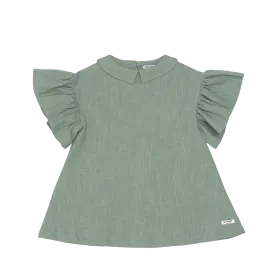 Capucine Linen Dress | Desert Green