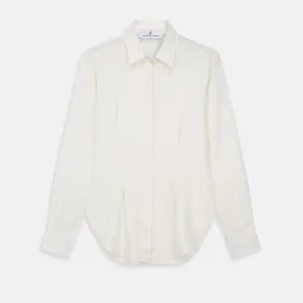 Cream Silk Tailored Bianca Shirt