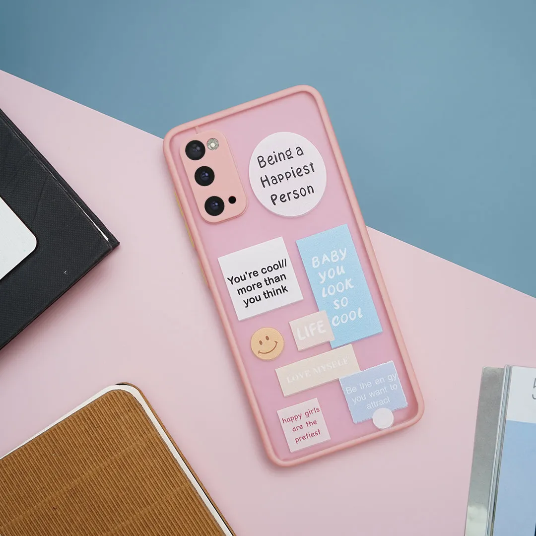 Happy Label Print Matte Finish Case - Samsung