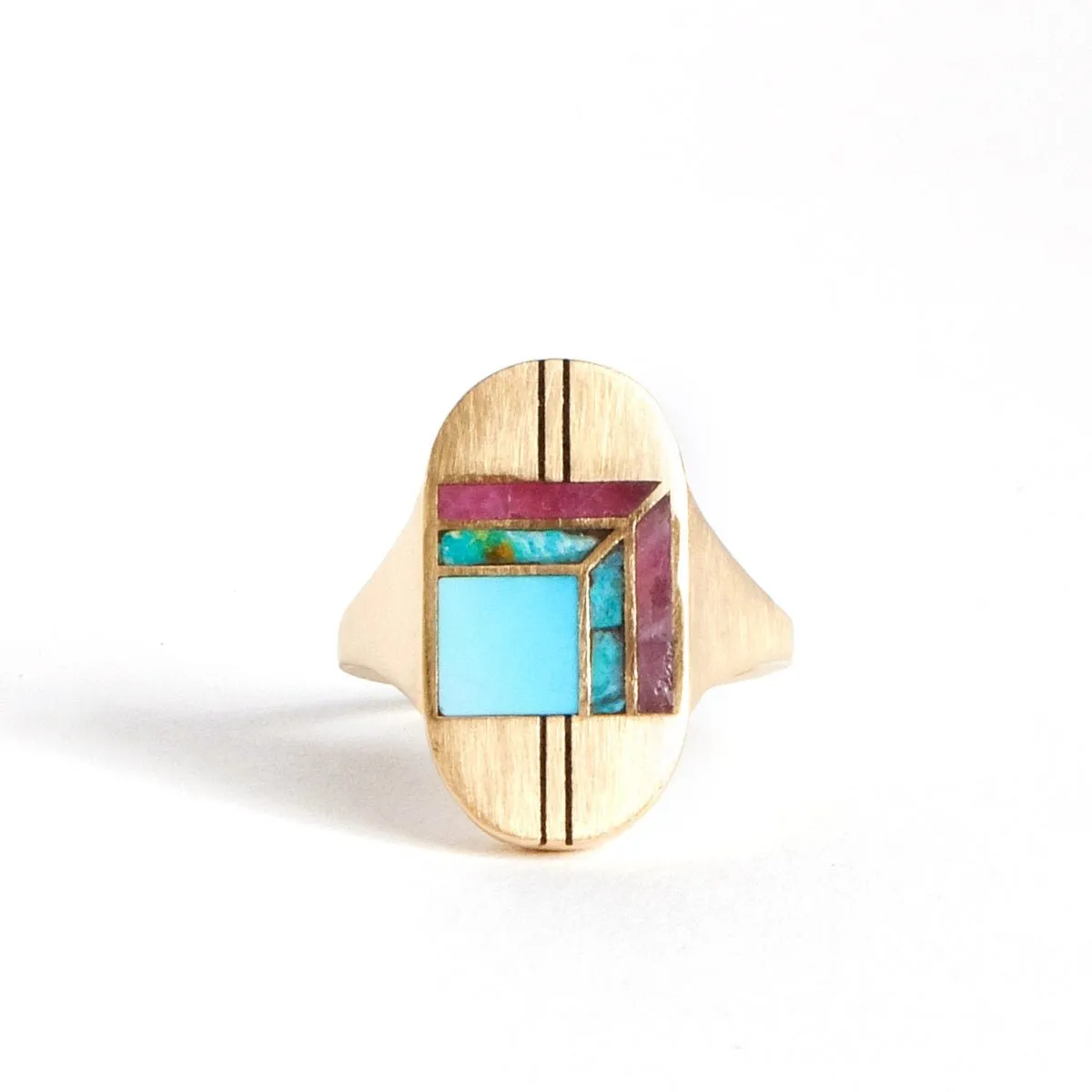 Inlay Statement Cocktail Ring