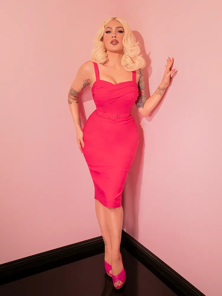 Jawbreaker Wiggle Dress in Hot Pink - Vixen by Micheline Pitt