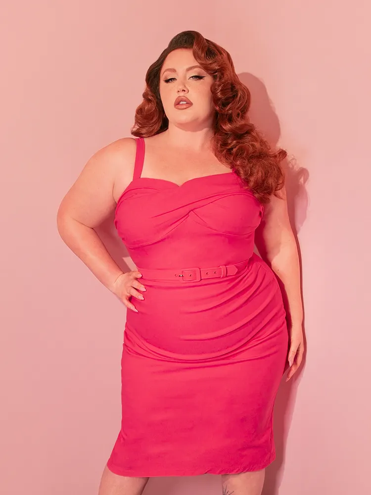 Jawbreaker Wiggle Dress in Hot Pink - Vixen by Micheline Pitt