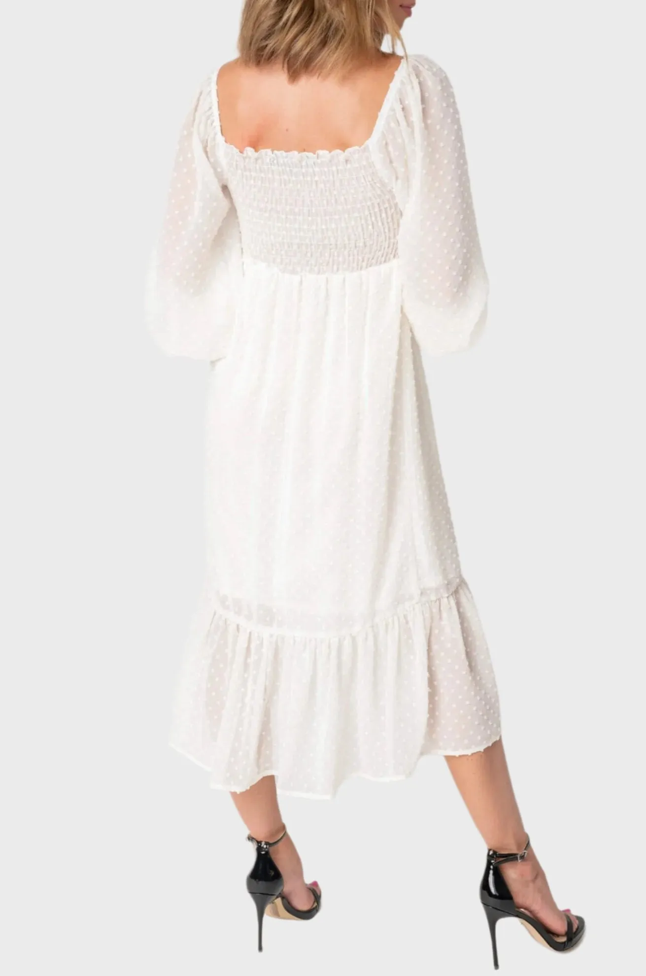 Jennifer Long Sleeve Smocked Dress