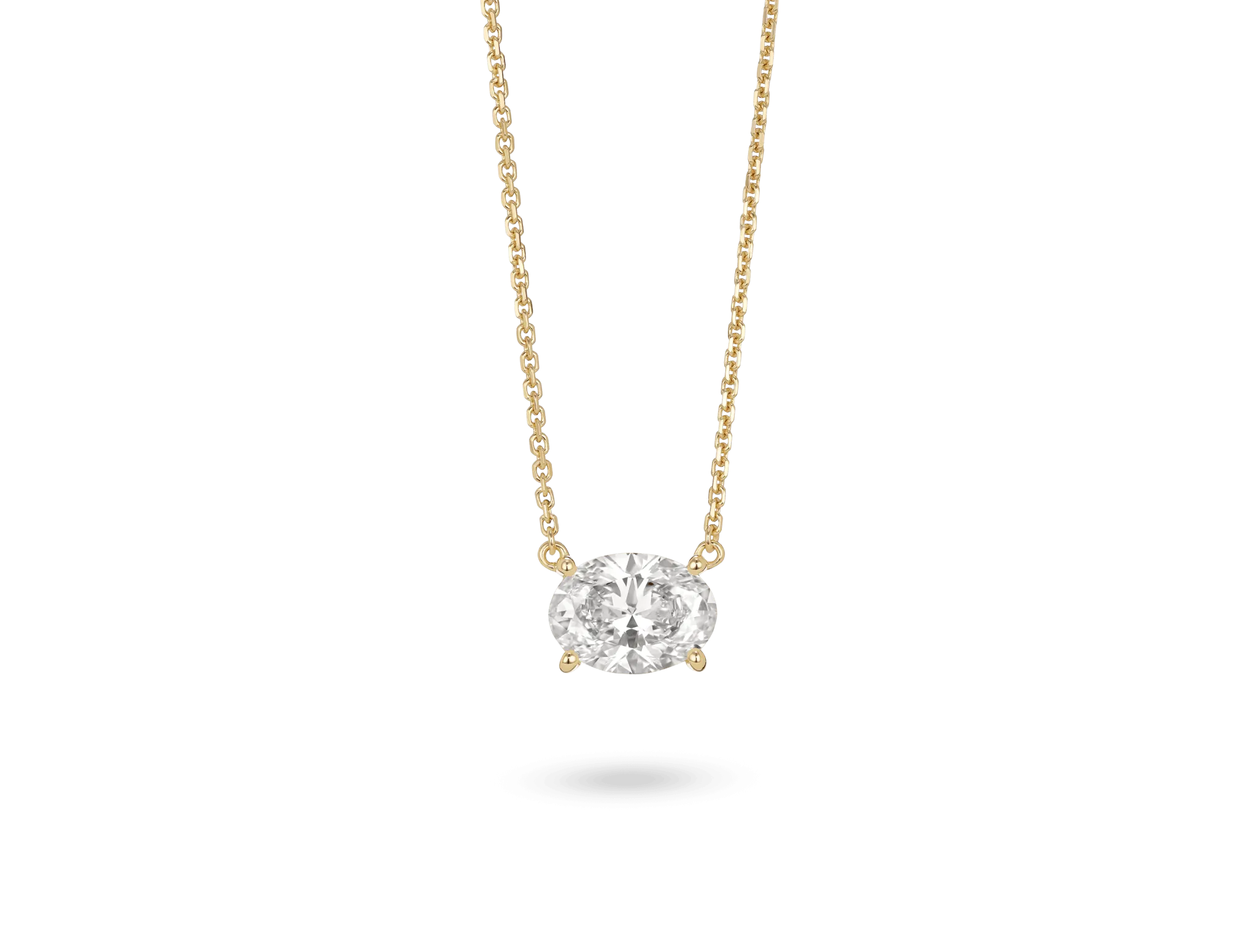 Lab-Grown Diamond 1ct. Oval Cut Pendant | White