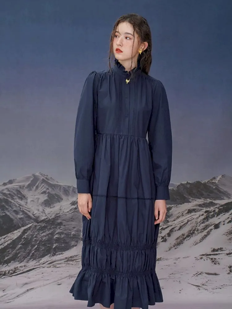 Long Sleeve Tricolor Dress【s0000005381】