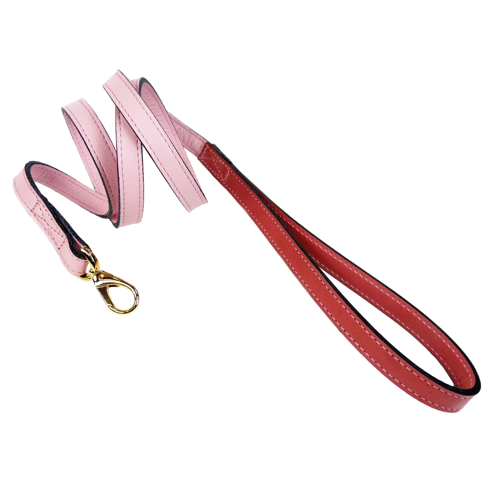 Mayfair Dog Leash in Sweet Pink, Petal Pink & Gold