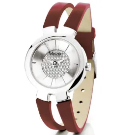 Misaki Cruella Women's Red Leather Strap Watch