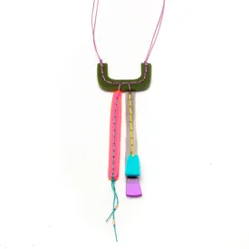 Multicolor Stitched Necklace