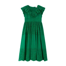 Naomi Embroidered Maxi Dress LONG LENGTH-Green