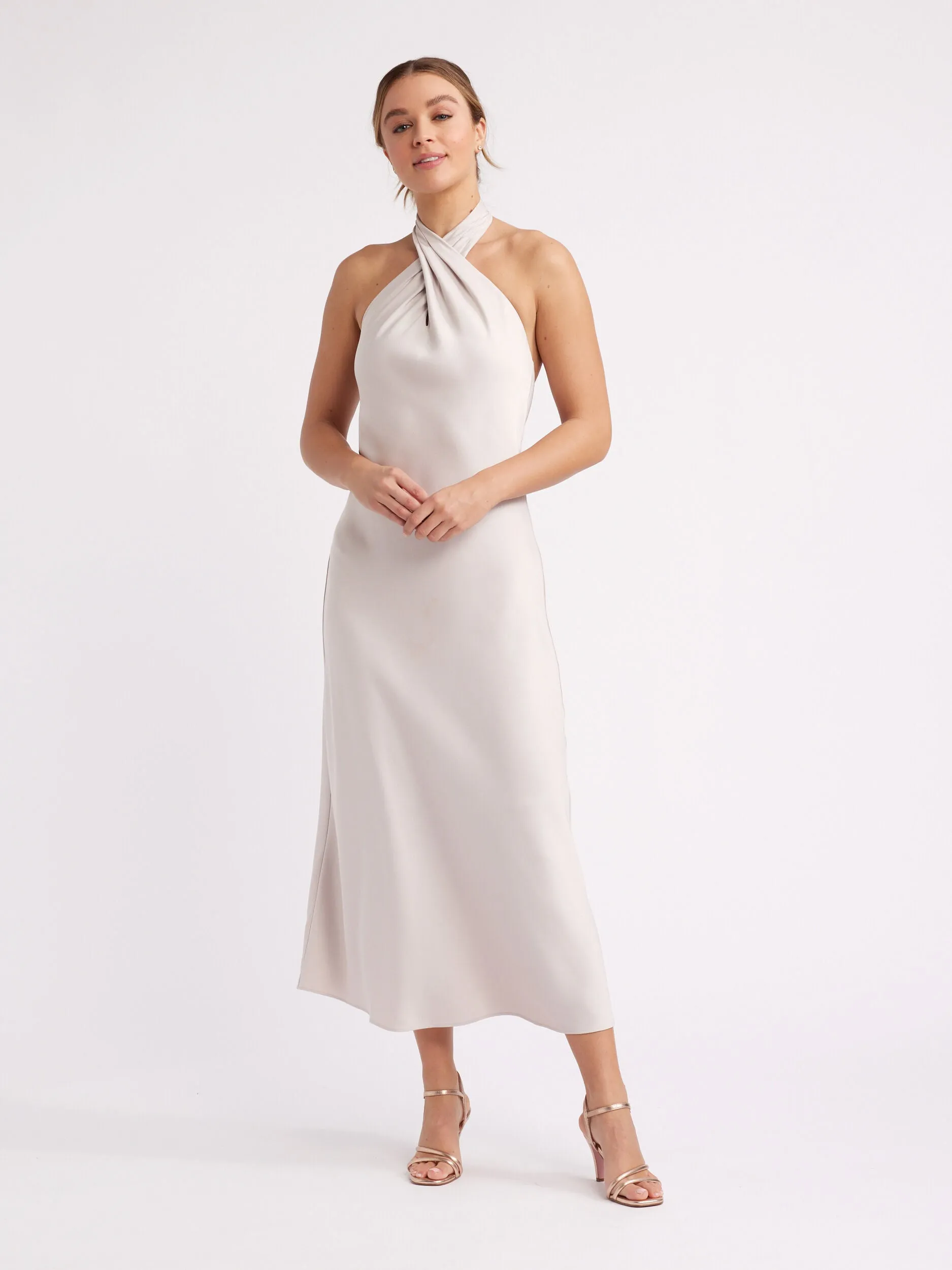 Elegant Twist Neckline Dress - New York Style