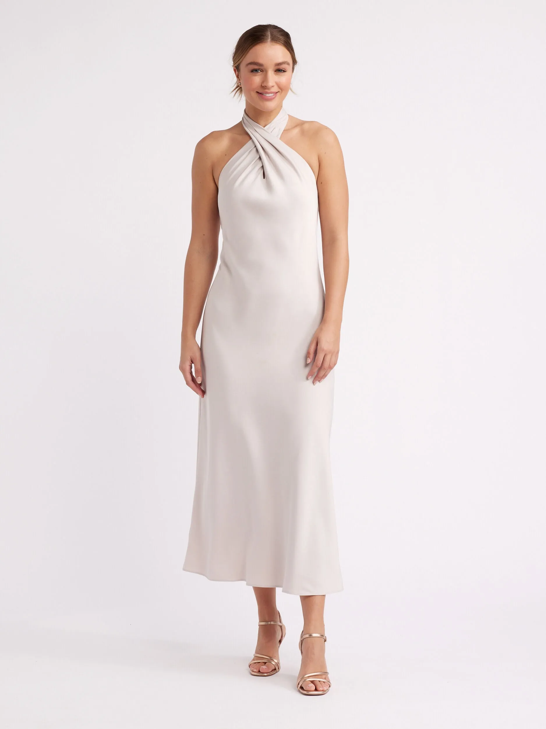 Elegant Twist Neckline Dress - New York Style