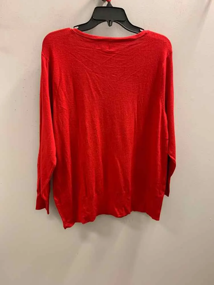 Certainly! Here’s an optimized title for the product:

NWOT JM Collection Long Sleeve Red Top - Size PL Women’s Stylish Casual Blouse

This title includes relevant modifiers to enhance clarity and attractiveness for potential buyers.