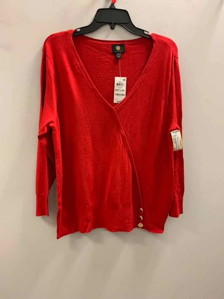 Certainly! Here’s an optimized title for the product:

NWOT JM Collection Long Sleeve Red Top - Size PL Women’s Stylish Casual Blouse

This title includes relevant modifiers to enhance clarity and attractiveness for potential buyers.