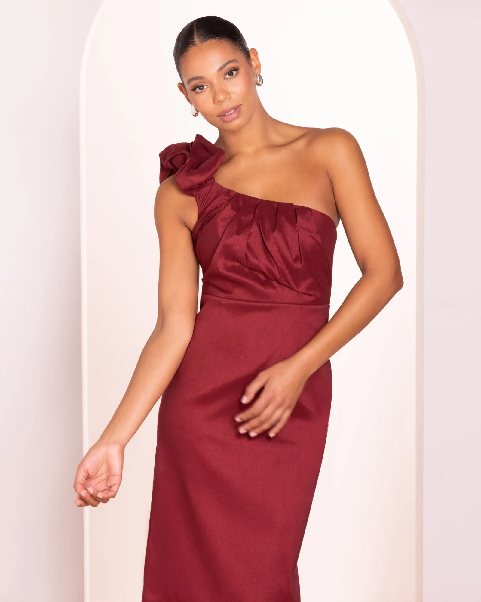 Verona One Shoulder Midi Dress