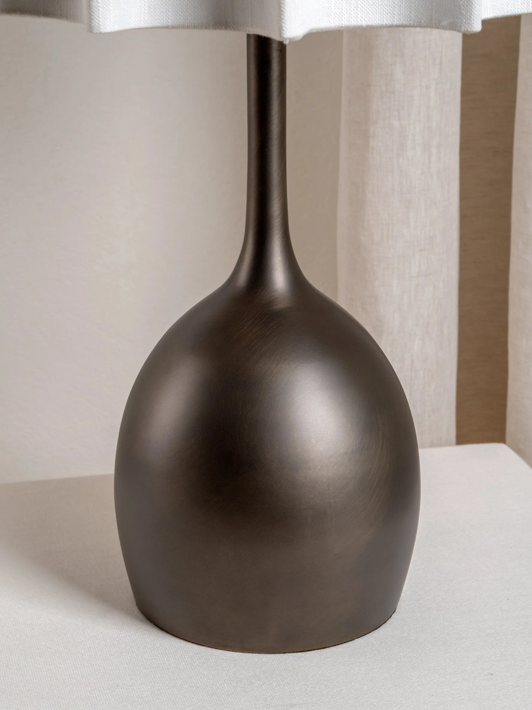 Viotti - bronze and linen table lamp